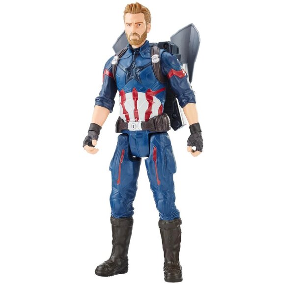 Marvel Avengers Titan Heroes Power FX Captain American Speaks French New in Box - Picture 3 of 16